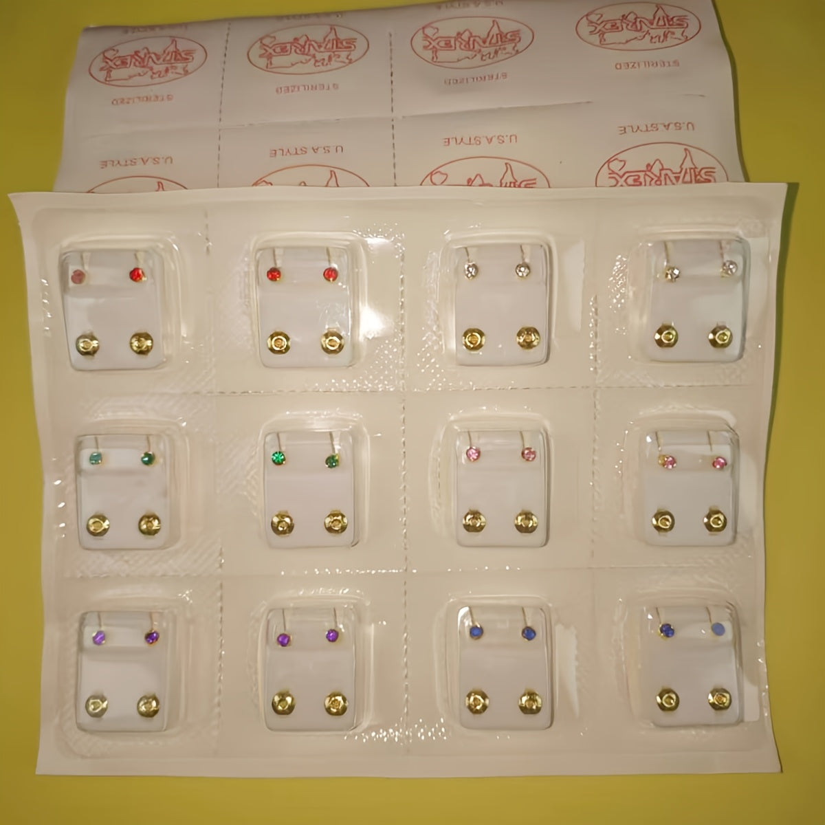 24pcs Hypoallergenic Artificial Crystal Earrings - Colorful, Durable, and Low-Sensitivity, Perfect for Daily Wear and Holiday Parties, Ideal Gift, Everyday Earrings | Vibrant Earrings | Hypoallergenic Earrings